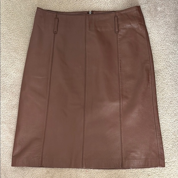 Tristan & America - Genuine leather skirt - size 8 🤎 - Picture 1 of 6